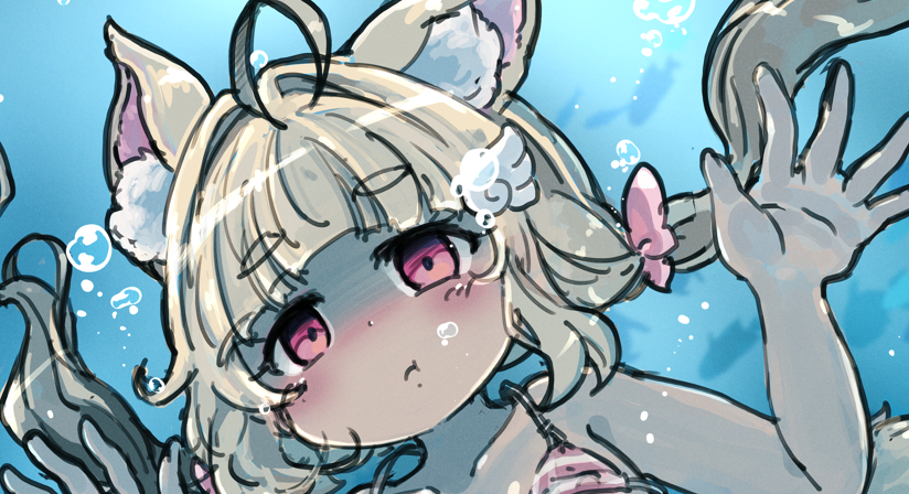 水族館に着いたら水槽の中にシフォンちゃんが展示されていた件|もちづきちよ|pixivFANBOX https://t.co/9cXn9hhWh3 
fanboxに衣装&表情差分掲載しました。 