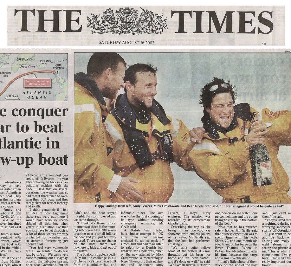 Bear Grylls OBE tweet media