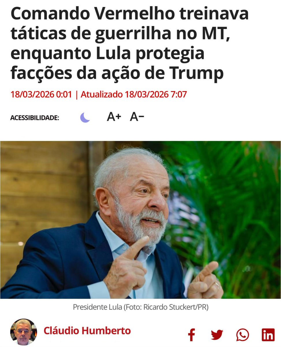 paulodetarsog's tweet photo. As informações do treinamento do Comando Vermelho no Brasil estão chegando ao Exército dos Estados Unidos.

O Mato Grosso faz fronteira com a Bolívia, país integrante do Escudo das Américas, nação apta a receber bases norte-americanas para ataques rápidos. https://t.co/KeWwRkHNeA