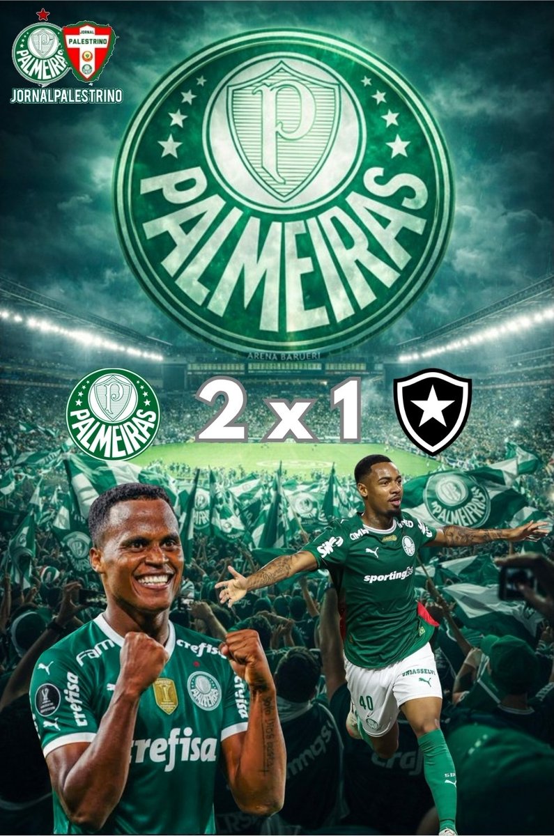 Palmeiras vence por 2 x 1 o Botafogo... arias enfim faz seu primeiro gol 

Mas o Palmeiras de abel Ferreira joga um futebol deprimente.