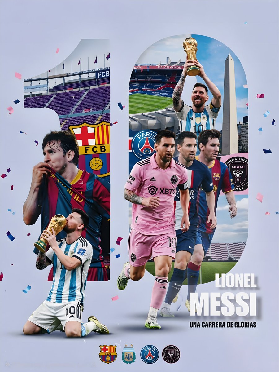 “No temas a la grandeza…” — Twelfth Night (Shakespeare).

Desde Rosario hasta el mundo, cada gol, cada jugada, una obra maestra. Gracias, Leo. 

A seguir haciendo historia! 🌟⚽️