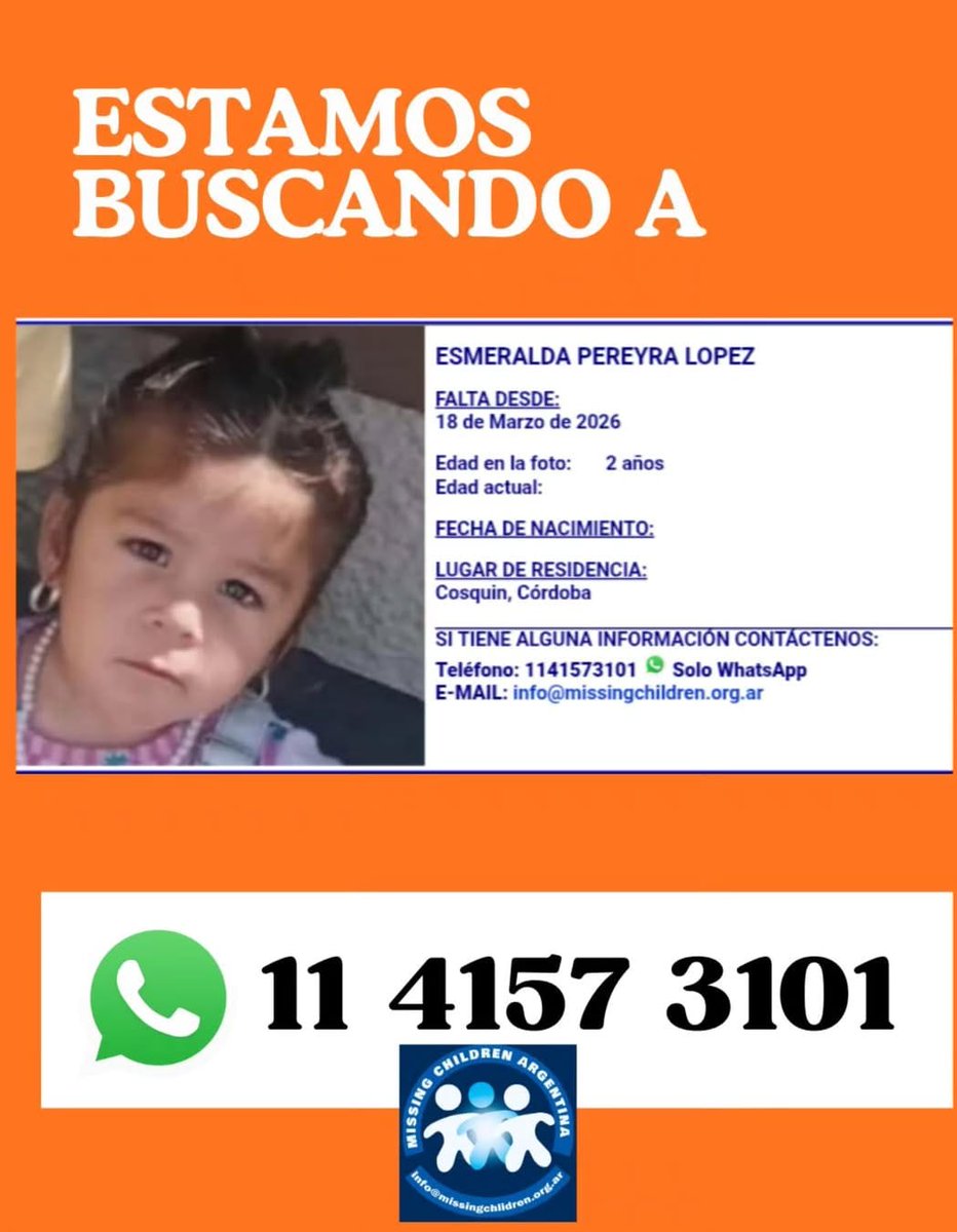 Hechosanderecho's tweet photo. ATENCIÓN
#MissingChildrenARG https://t.co/5InzDVVVa2