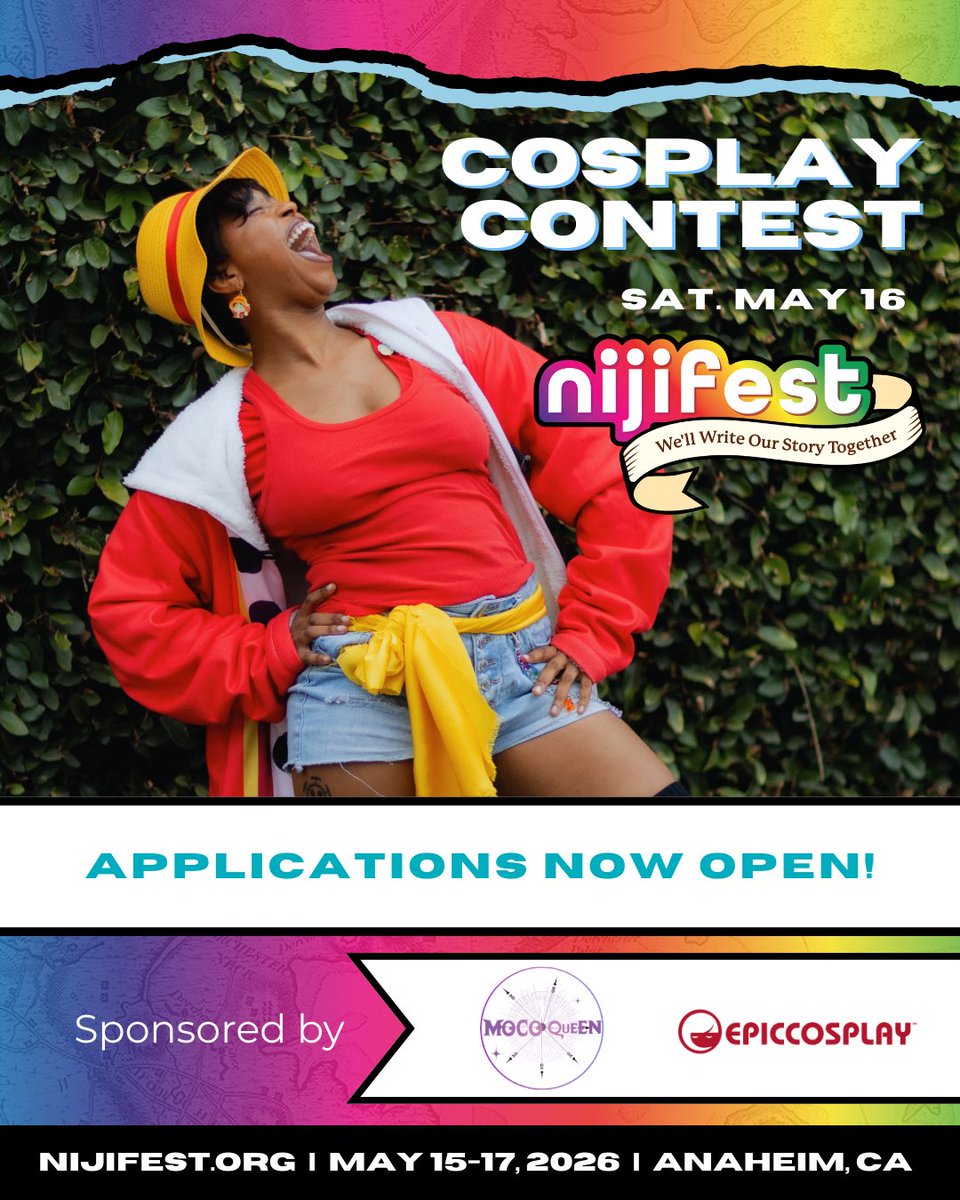Cosplay Contest Applications Are Open!

Apply at nijifest.org to compete for your chance to win incredible prizes!

We are so grateful to our wonderful sponsors, <a href="/moco_queen/">MocoQueen</a> and <a href="/epiccosplay/">Epic Cosplay Wigs</a>, who have provided some amazing prizes! 💖✨