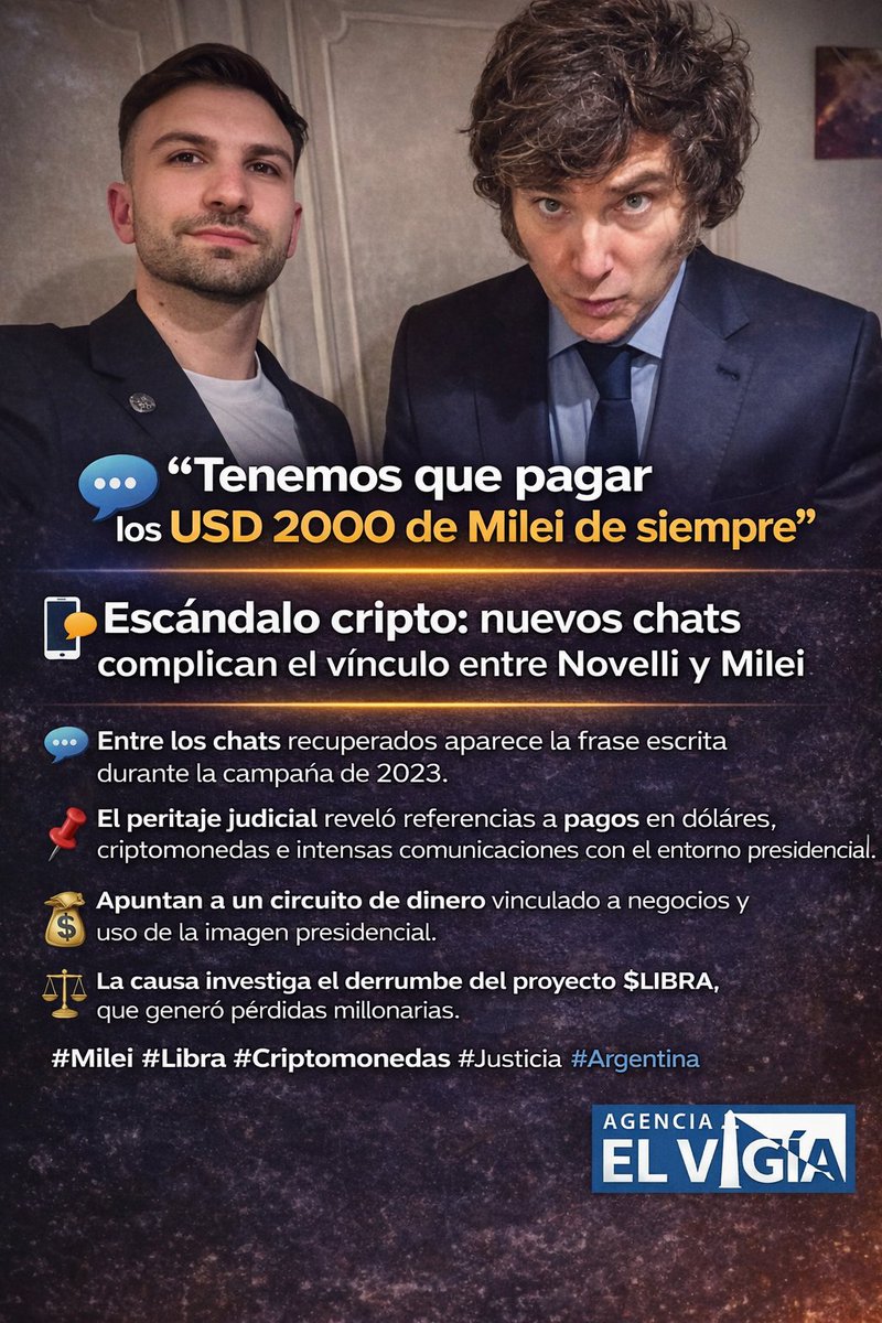 DanteForesi's tweet photo. Si Milei no va preso con semejante caudal de pruebas, dejamos de ser una República y no existen tres poderes del Estado.

Cristina está presa sin haber cometido ningún delito, sólo porque "no podía no saber" https://t.co/kxzUvHUR73