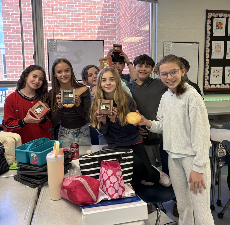 SevernaParkMS's tweet image. 6th Grade Pi Day winners enjoyed today’s Pie Party! #ParkPRIDE #BelongGrowSucceed #PiDay