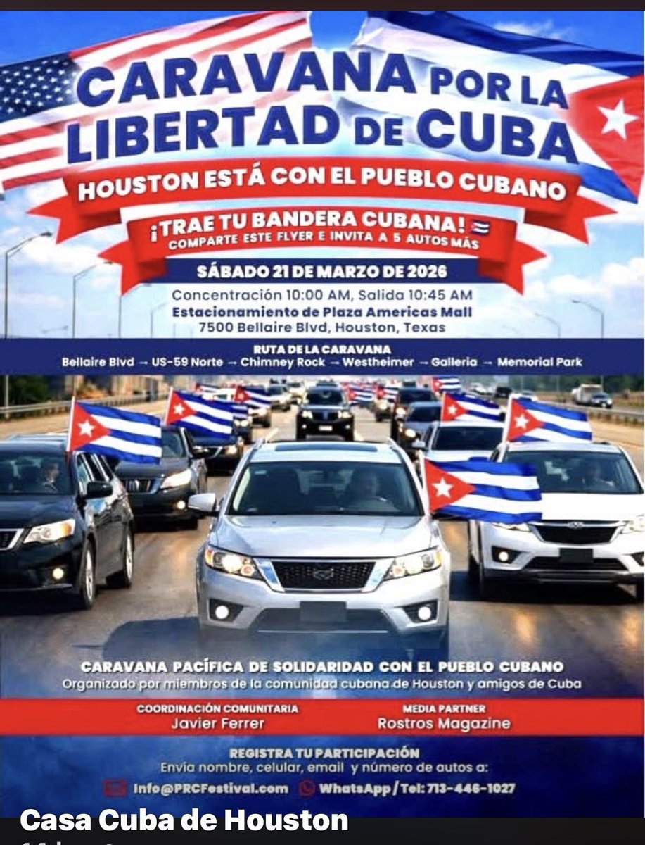 📣 ¡Démosle visibilidad a todas las convocatorias!
En cada área se están organizando iniciativas importantes, y es fundamental que estemos informados y participemos. 💪
Unidos somos más fuertes 🤝 Apoyémonos y avancemos juntos por una misma causa.
Convocatoria en Houston