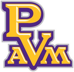 braydendcarroll's tweet photo. I like Prairie View's logo. Sure it's a bit clunky but it's got charm. Plus the P is at the top, and the V is like a valley. So Prairie has a nice view. A prairie view https://t.co/3HUkFwRtWp
