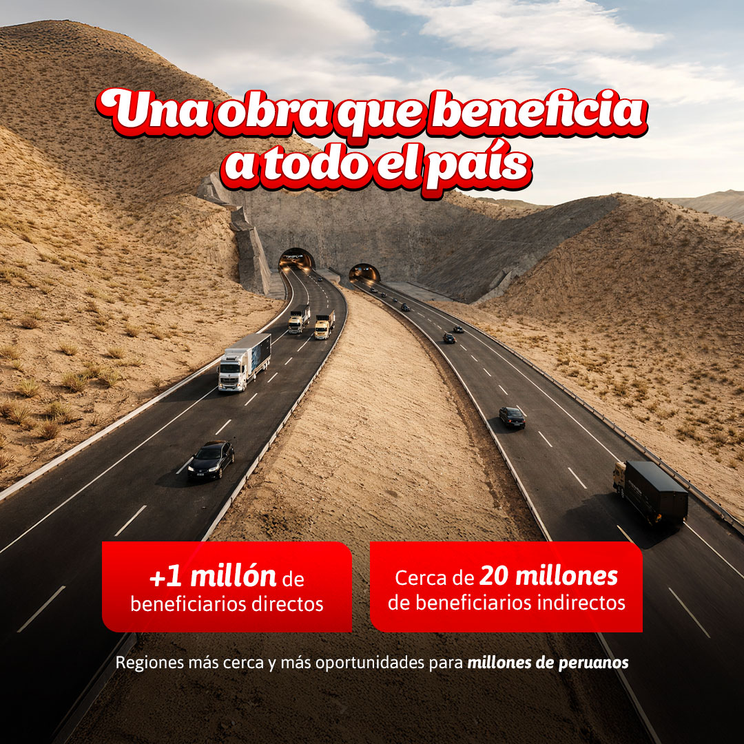 MTC_GobPeru's tweet photo. 🛣️✨ ¡La Nueva Carretera Central sigue en marcha!

🚚 👨‍👩‍👧‍👦 Una obra estratégica que conectará mejor al país, impulsando el desarrollo, el comercio y la calidad de vida de millones de peruanos. 🇵🇪

✅ Con infraestructura moderna y de gran escala, seguimos construyendo un Perú más conectado. 🙌

#MTC #NuevaCarreteraCentral #Infraestructura #Conectividad