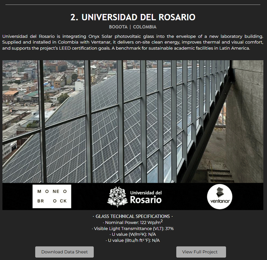 ventanarsas's tweet photo. Nos llena de orgullo ser destacados por @onyxsolar 

Nuestra participación en el Edificio de Laboratorios de la Universidad del Rosario – Sede Quinta Mutis ha sido reconocida en su más reciente artículo.

🔗 Te invitamos a conocer más en el artículo:
https://t.co/Xmp150xJAQ https://t.co/J1KZVJ0SLa