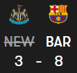 One of them scored 8 and the other conceded 8. 😭