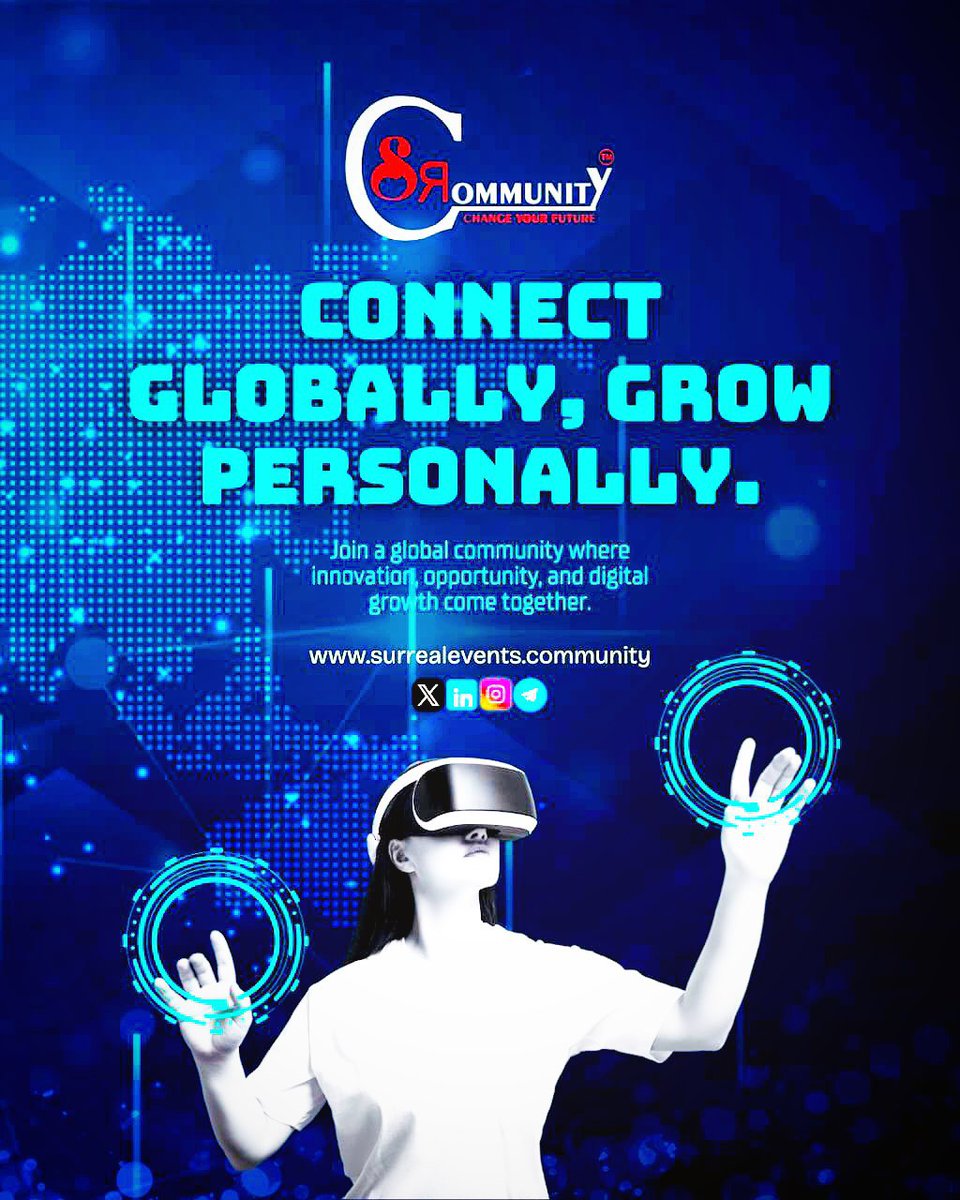 SURREALEVENT's tweet photo. "YOUR SUCCESS STARTS WITH THE RIGHT COMMUNITY"

Don't wait for the future - create it, Every idea begins with one bold move.

"Change your future with us"

For more information visit 
🔗 https://t.co/WmDW7wWcnc

#nft
#metaverse
#mempoverse
#surrealeventscommunity https://t.co/n0d4IFdqOh