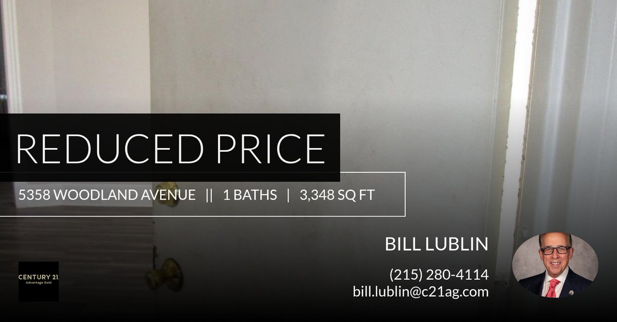 billlublin's tweet photo. 📍 Reduced Price 📍 This recently reduced home at 5358 Woodland Avenue in Philadelphia won't last long, so, don't wait to set up a showing! Reach out here or at (215) 280-4114 for more information! https://t.co/dlxrW14wCE https://t.co/LhdsUVO3qj