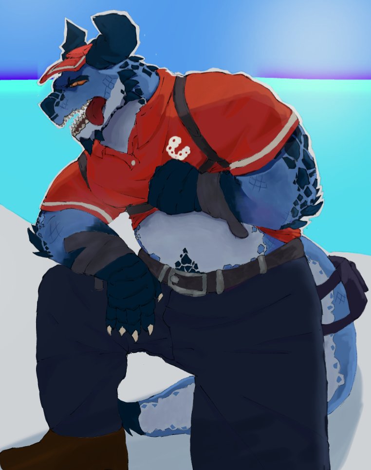 Summer hit him too hard
OC by <a href="/FungiTeh/">teh!! 💐</a> 
(I love this pizza guy)