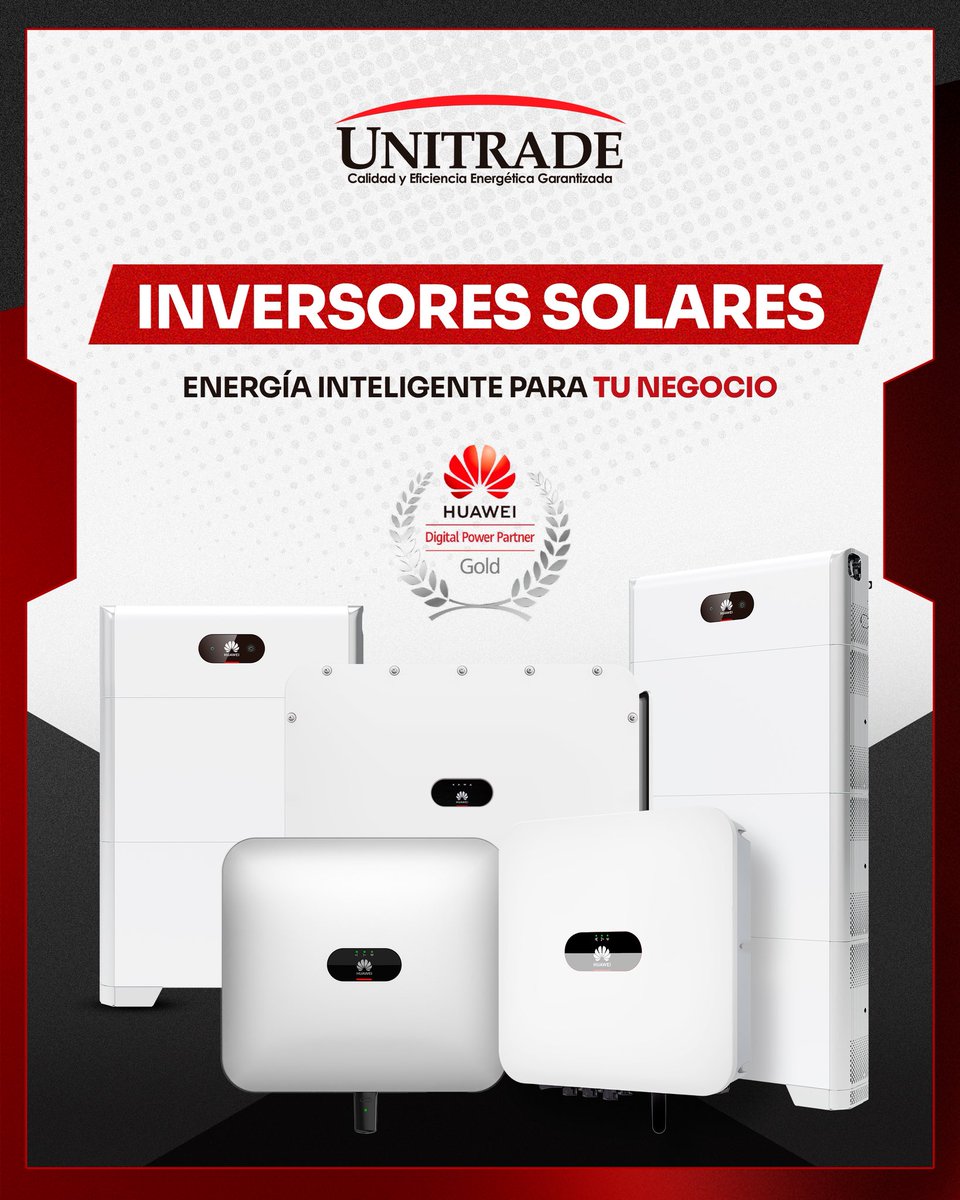 unitraderd's tweet photo. Olvídate de estar pendiente a la red eléctrica. Con la tecnología residencial de Huawei, la energía solar se convierte en pura tranquilidad para tu familia. Es eficiente, es segura y, la verdad, se ve nítida instalada en cualquier pared.

#UnitradeRD #EnergiaSolarRD https://t.co/1os5fGKjJD