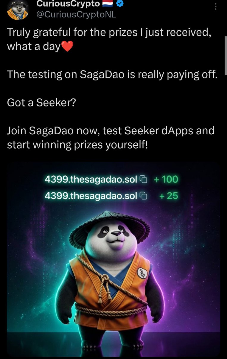 Saga DAO tweet media