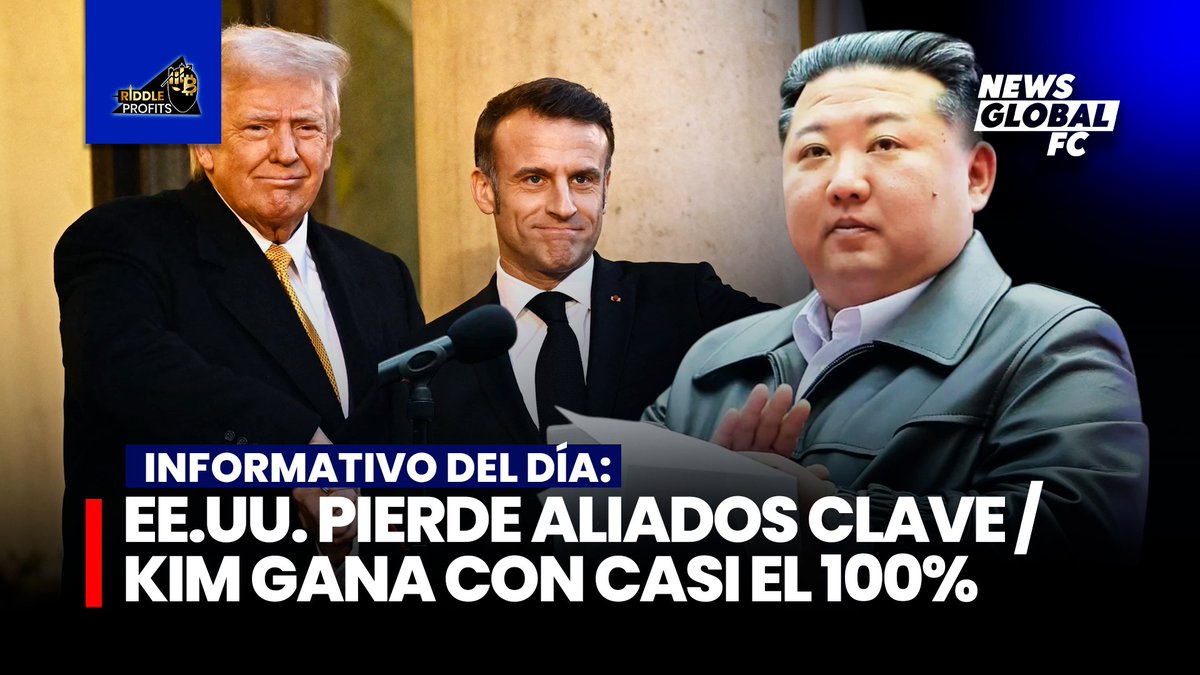 Riddle_Profits's tweet photo. 🔴 EE.UU. PIERDE ALIADOS CLAVE | KIM JONG UN GANA CON CASI EL 100%
El panorama internacional se intensifica con múltiples hechos que elevan la tensión global. En Corea del Norte, Kim Jong Un obtuvo una victoria casi total en las elecciones parlamentarias, consolidando aún más su control en el poder. Mientras tanto, Ucrania avanza en el desarrollo de drones marítimos y sistemas submarinos, en medio de la guerra que continúa desde hace más de cuatro años, mientras líderes internacionales como Pedro Sánchez insisten en que el respeto al derecho internacional no es negociable.

https://t.co/xQ37JMaz20

#TensionesGlobales #CrisisEnergetica #Geopolitica #CrisisMundial #IranEEUU #Petróleo #EnergiaGlobal #ConflictoInternacional #EconomiaMundial #CryptoImpact #OilCrisis #GlobalTensions #EnergyCrisis #NoticiasInternacionales #YouTubeLive