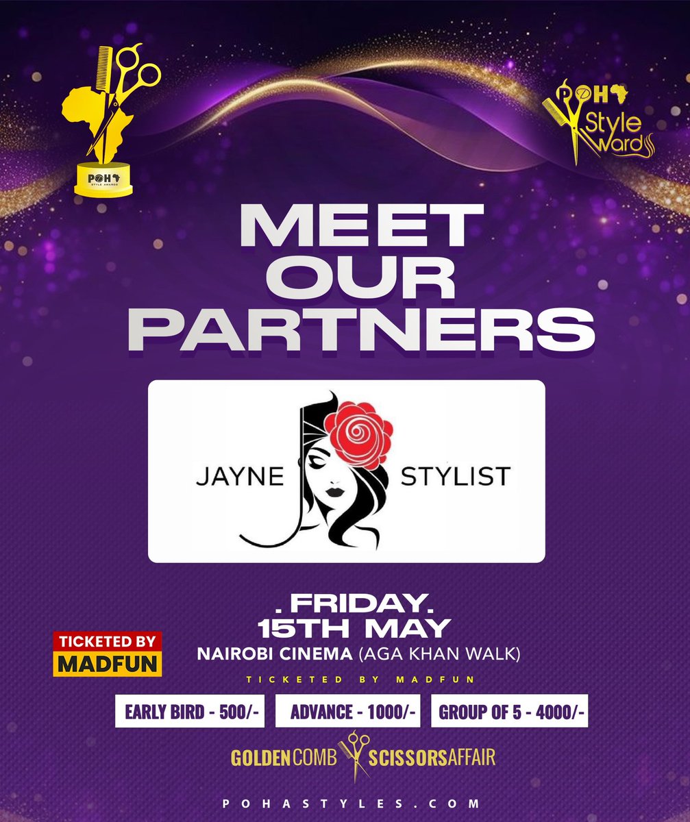 pohatv_'s tweet photo. Meet our partner @jaynestylist multi award winning international celebrity hairstylist, senior judge CEO @Rapunzelhair5 #pohastyleawards2026 #goldencombandscissorsaffair #psa2026  @POHASTYLEAwards
Registration and nominations open link in bio
Tickets DIAL*672*66# @wearemadfun https://t.co/QcTNFjUAqf