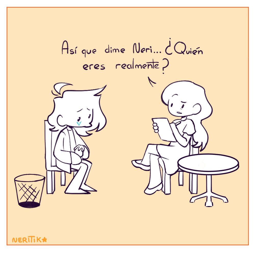 Muchachos miren mi comic que hice de mi tercera sesion de terapia. 
NO ESTOY LOCA LO JURO 🕺✨️.

 1/3