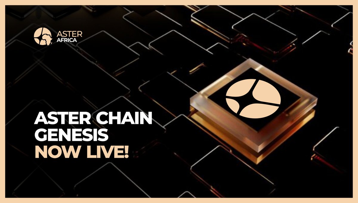 Aster Chain just hit Chain Genesis, and it's LIVE right now, fam! This ...