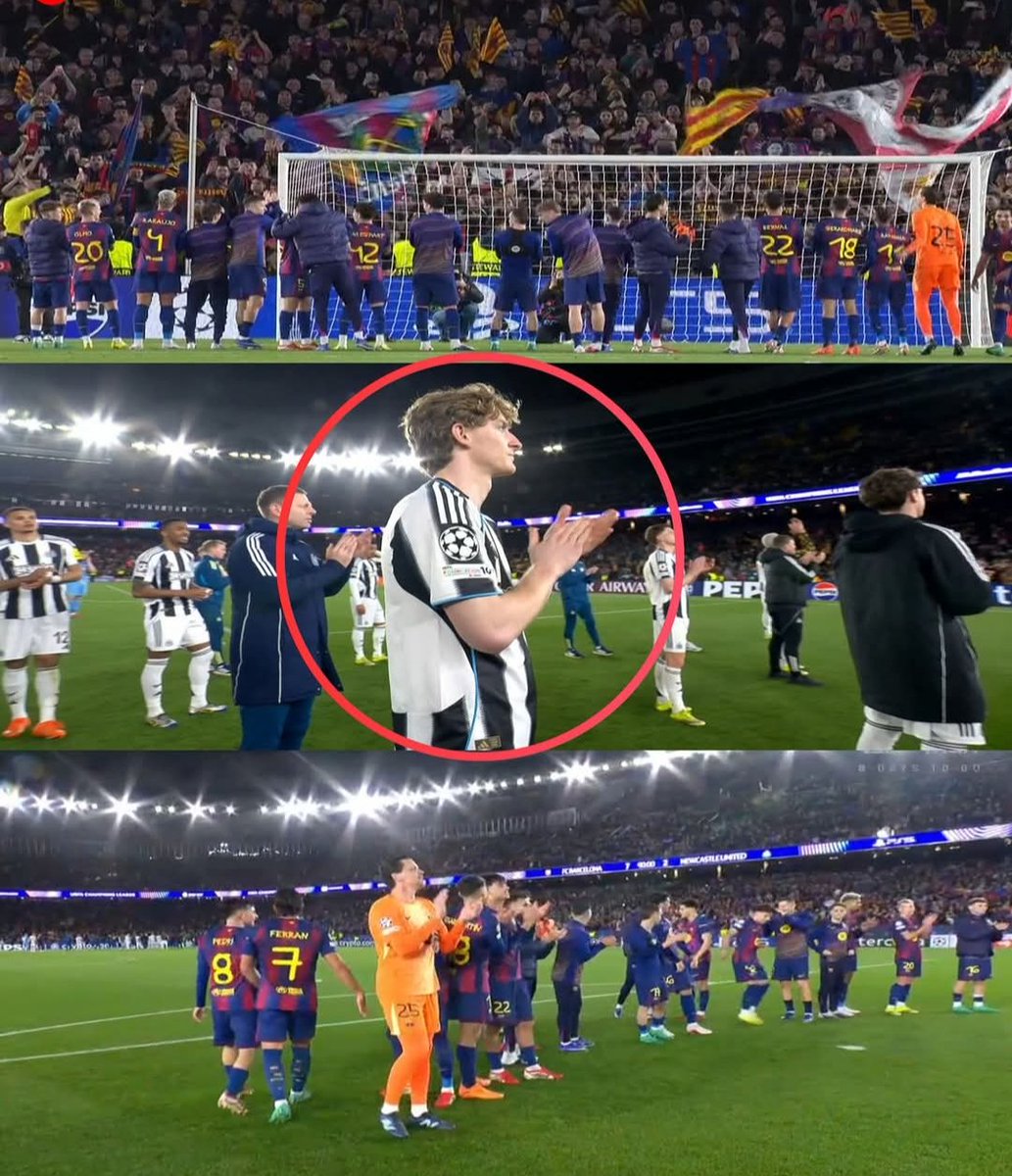 After the match, Barcelona players expressed their love to the fans and appreciation by applauding and supporting everyone in the stadium. Having defeated Newcastle, they have now advanced to the next round.

Newcastle also displayed true sportsmanship. After the match, they