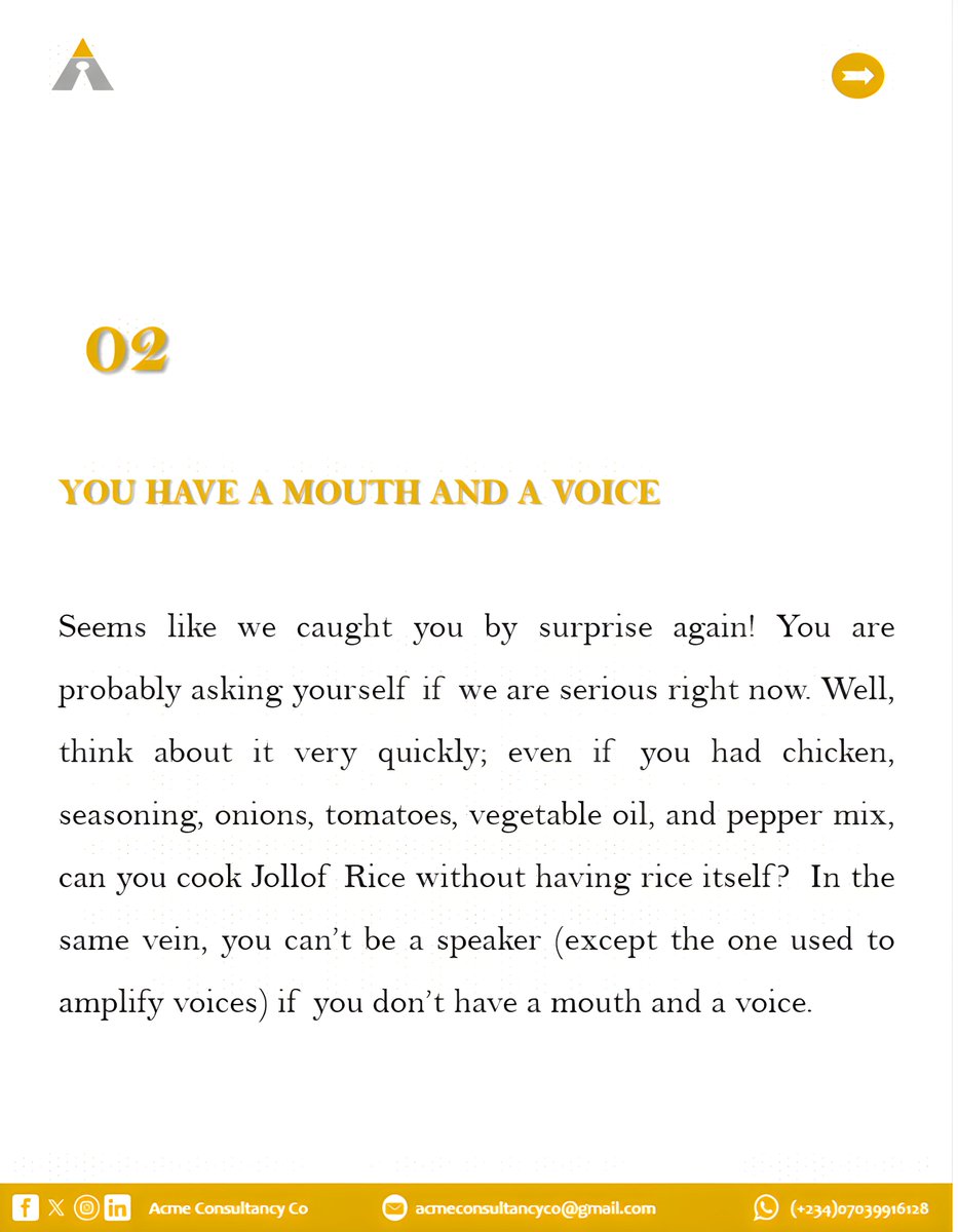Consult_acme's tweet photo. Curious to know if you have what it takes to be a great public speaker? You should check this out.
#makingthestageyourhabitat #publicspeaking #publicspeakingtips #oratory #debating. https://t.co/BYccEnzInp