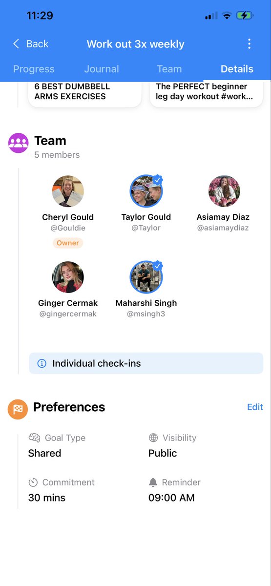 GoalHiveApp's tweet photo. Are you telling me I can share a goal with  friends and see their checkins and keep everyone accountable? 

That's right! 👇

https://t.co/DrSVbwONzX https://t.co/FnkG6SCQQQ