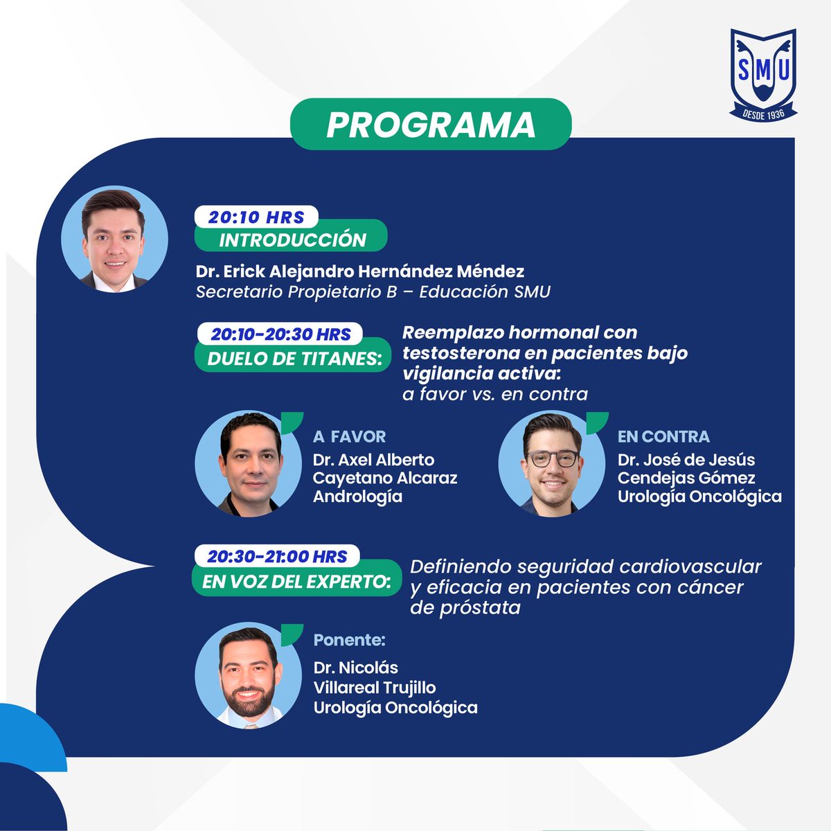 smumexico's tweet photo. Acompáñanos en nuestra Sesión Académica Mensual y sigamos construyendo juntos el futuro de la urología. 🤝🩺

Tenemos preparado un espacio diseñado para el análisis, la discusión y la actualización en temas clave de nuestra especialidad. ¡No te lo pierdas!

📆 19 de marzo, 2026.
🕗 20:00 hrs.
🎥 Auditorio SMU | Streaming en https://t.co/EbtBcqtIis y Facebook

#SMU26 #JuntosTrascendemos #Urología