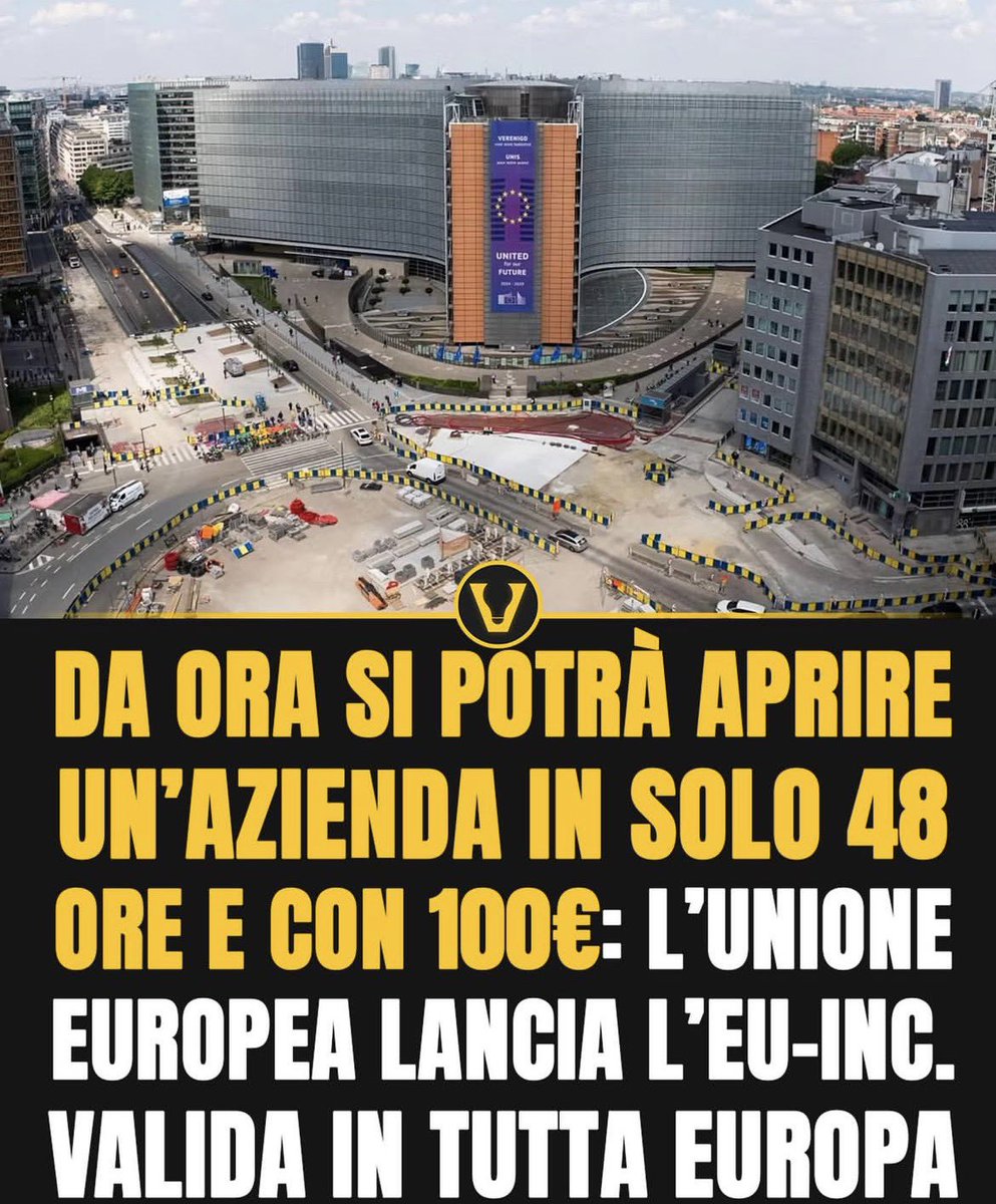FrenkieWoody's tweet photo. Oggi, 18 marzo 2026, la Commissione UE presenta EU-Inc.: un nuovo modello di società valido in tutti i 27 Paesi.

Un “28° regime” con regole uniche per tutti.

Cosa cambia?
• azienda in 48 ore
• costi intorno ai 100€
• tutto digitale
• riconoscimento automatico in tutta l’UE

Meno burocrazia, più spazio a startup e innovazione.

Ora la proposta passa alla fase legislativa.