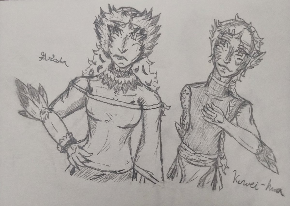Shingansoul's tweet photo. Some of my oldest OCs i still have, they're half siblings and owl shapeshifters! https://t.co/PBPbYOXNf9