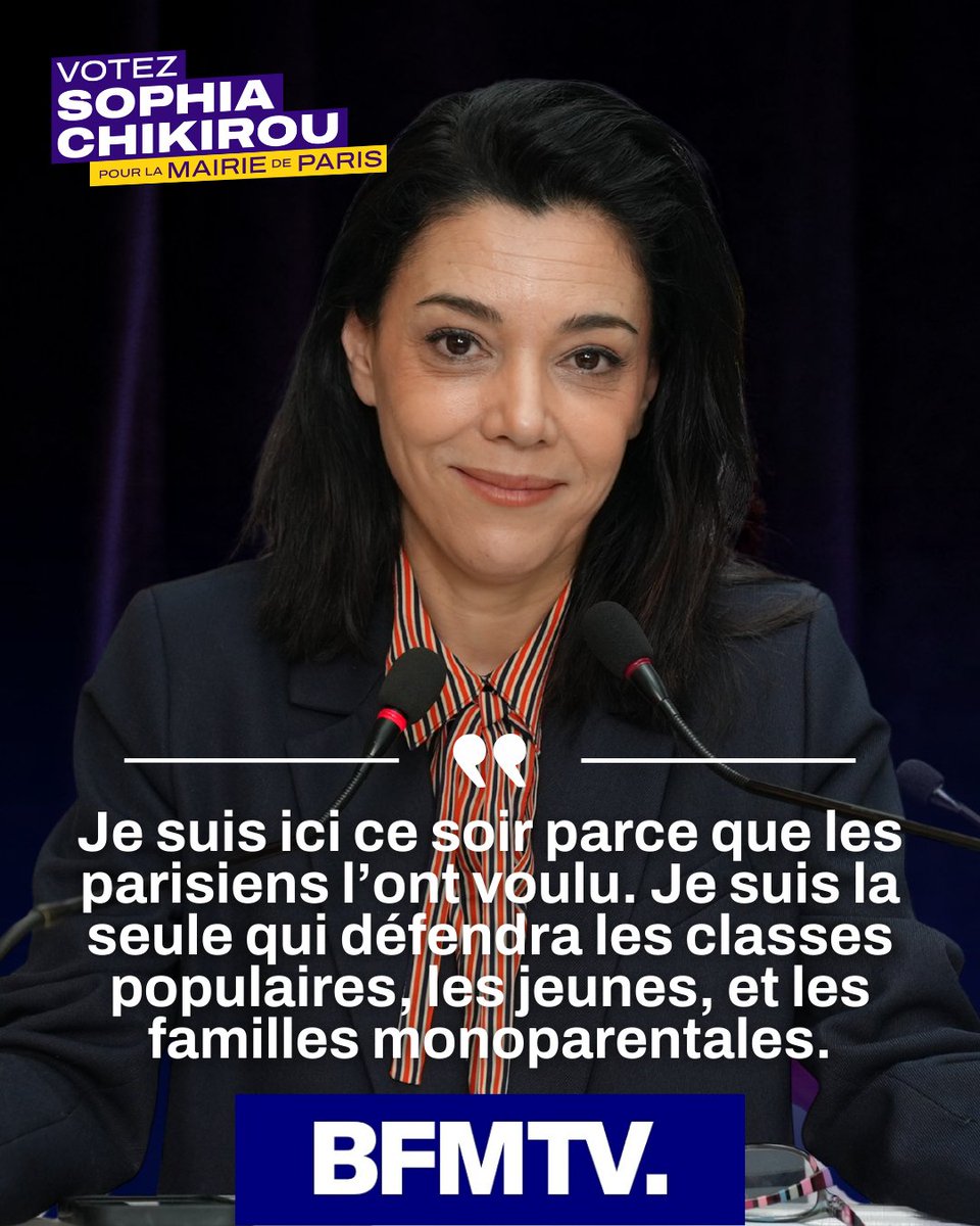 Sophia Chikirou est la candidate du peuple. Ils sont les candidats des appareils politiques et des élites. #SophiaBFM