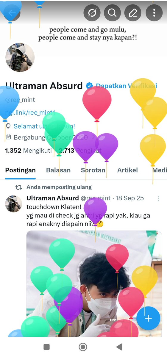 ree_mint's tweet photo. banyak balonn pertanda apa tu man?! https://t.co/o3ss1YlpxT