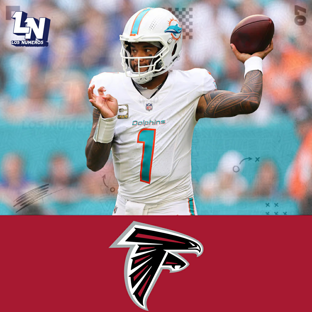 Lo5_Num3ro5's tweet photo. FALCONS FIRMA A TUA TAGOVAILOA 🔴⚫️

Los Atlanta Falcons y el QB Tua Tagovailoa llegaron a un acuerdo por 1 año. 

Peleará por el puesto de QB titular con Michael Penix Jr.

#atlantafalcons #tuatagovailoa #FreeAgency https://t.co/pxdHEJlY48