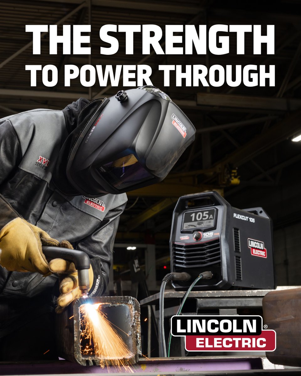 LincolnElectric's tweet photo. Why do FlexCut plasma cutters offer high-duty cycles and continuous output? Because you don’t have time for downtime.
Get industrial-grade performance with FlexCut: https://t.co/peYhPRP7eO
#CutRed #WeldRed #WeldRedNation https://t.co/jRJ7AWgLkE