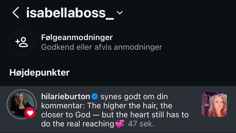 Isabellaboss08's tweet photo. @HilarieBurton liked my comment on her Instagram post! I am overjoyed. Thank you so so much Hil, you’re amazing - i love you!!💞🤩🤩 https://t.co/DPiaDcwo0C