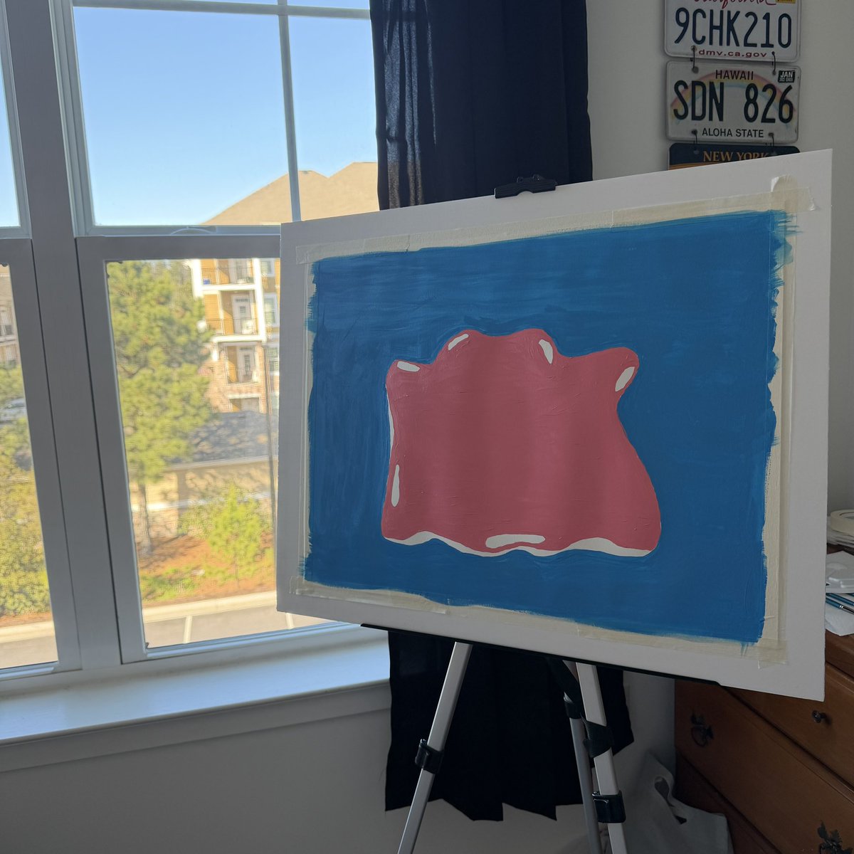 __rocketnumber9's tweet photo. who’s that pokemon? ⭐️ #art #painting #acrylic #wip #pokemon #pokopia https://t.co/WIOrnU22WR