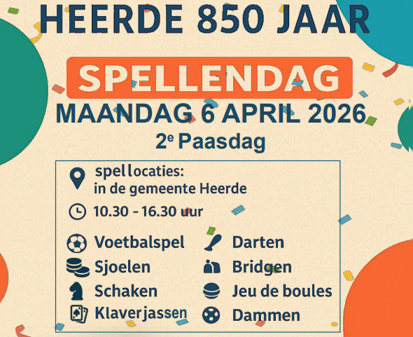 💙🤍Spellendag bij SEH vanwege jubileum Heerde!

Doe mee aan klaverjassen, sjoelen, jeu de boules en natuurlijk een voetbalspel. Klik voor meer info @ vvseh.nl/spellendag-bij…

#heerde #jubileum #850jaar #doemee #wijzijnseh