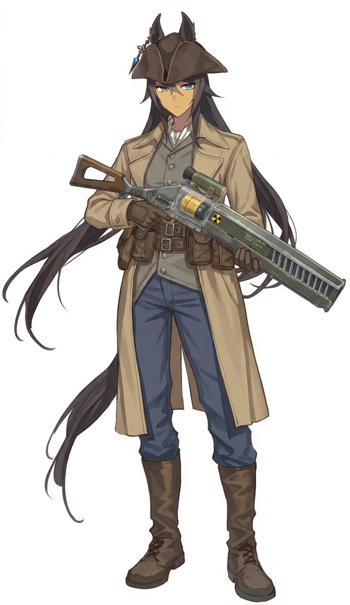 falloutウマ娘のシンボリクリスエス
特注の大威力レーザーライフルを手に、各地を転戦しながらクインシーにおいても最後まで戦った歴戦の勇士である。クインシーではしんがりを務めライフルを失うとナイフで、ナイフを失えば素手で戦った。重傷を負い死んだふりをして潜伏中、偶然ラジオを聞き…… 