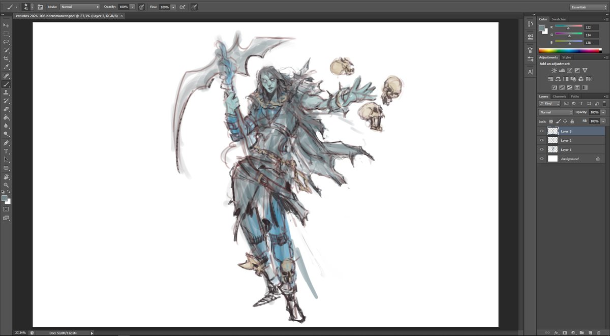 Necromancer skect idea for youtube video #necromancer #dungeonanddragons #rpg #artprocess