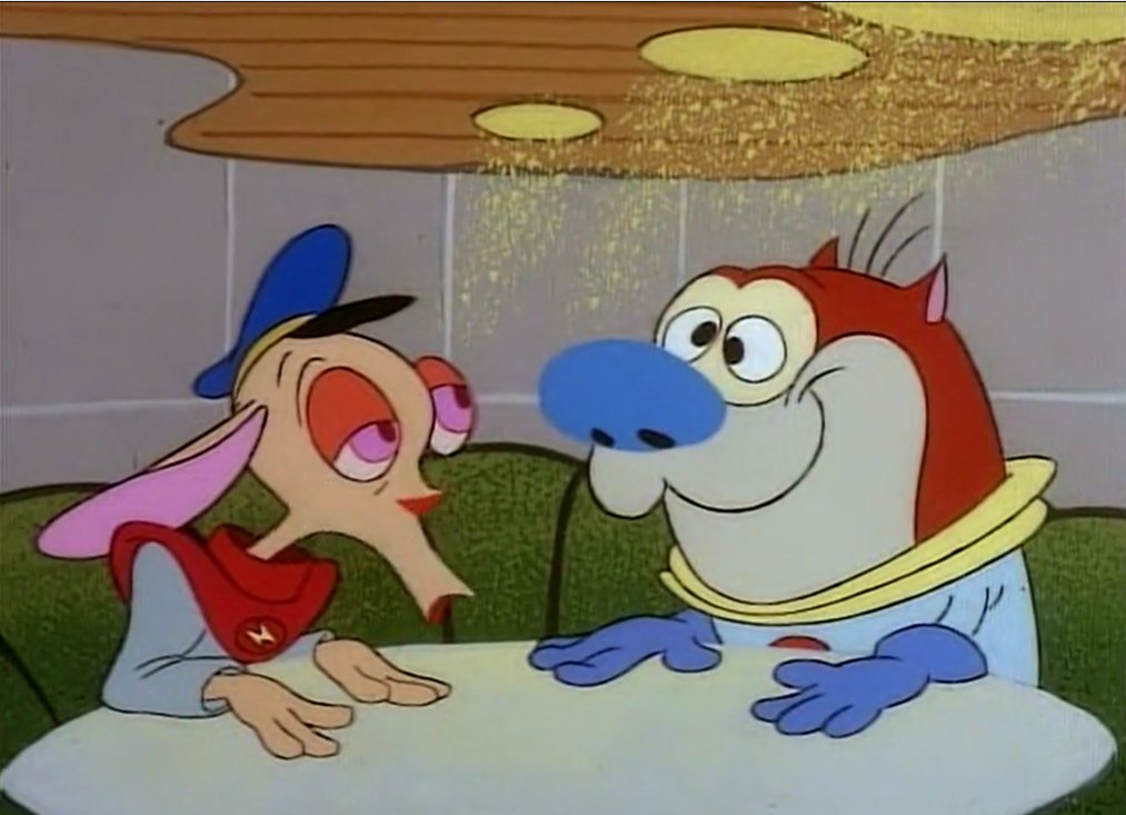 radiodormouse's tweet image. Space Madness introduced The Ren &amp;amp; Stimpy Show's extended timing-based gag structure, based in long pauses and slow escalation. This required precise storyboard timing, which made the episode unusually dependent on high-quality animation execution. #AnimationHistory #RenAndStimpy