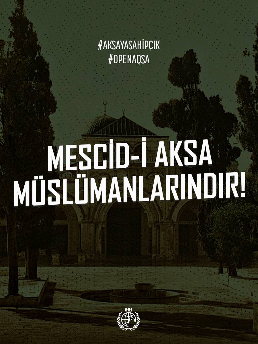 Mescid-i Aksa’nın özgürlüğü ümmetin onurudur.
#AksayaSahipÇık    #OpenAqsa