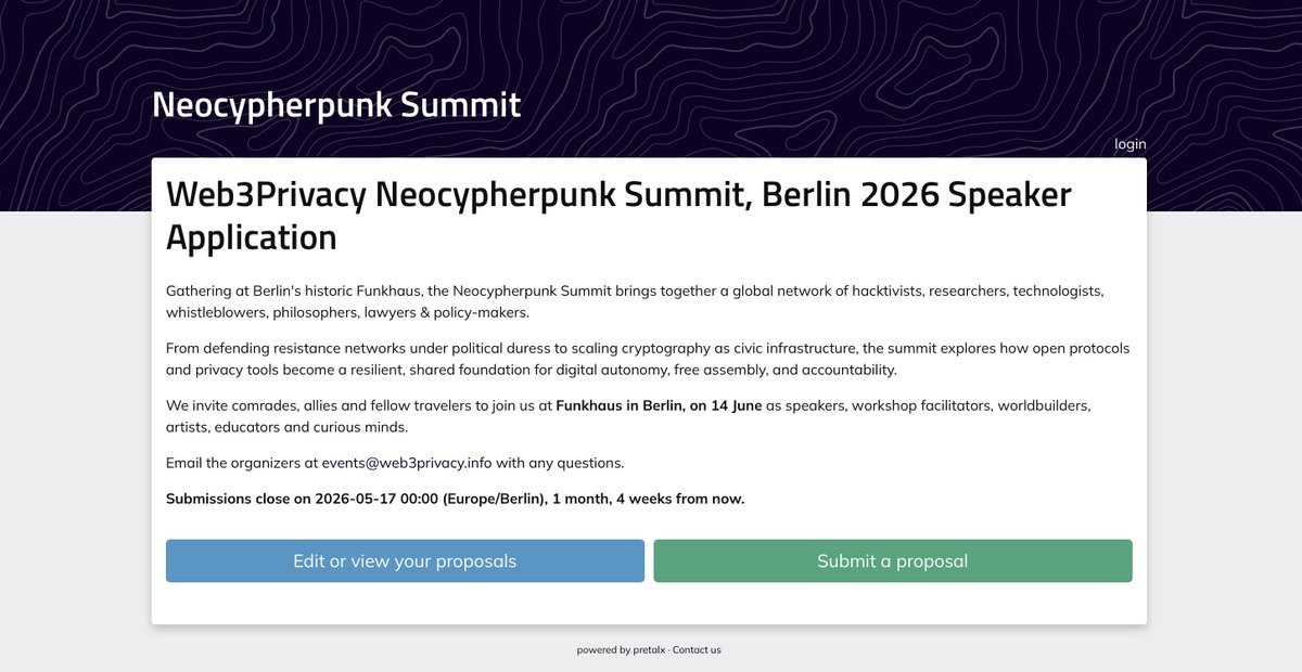 Web3Privacy Now tweet media