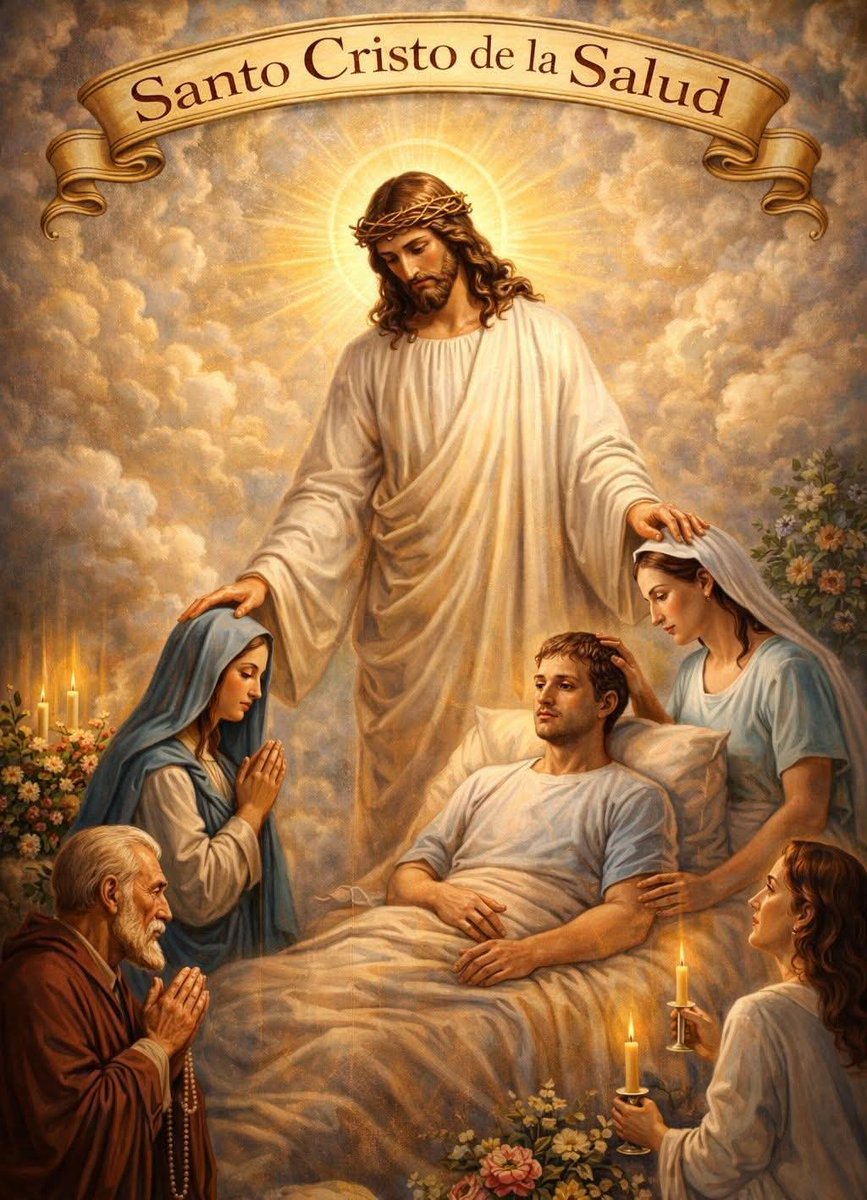 CRISTO BENDITO...
Mira con ternura a Todos los Enfermos del Mundo, especialmente a los más necesitados,
a quienes no tienen consuelo ni esperanza.
Sé Tú su alivio en el dolor, su compañía en la soledad y su fortaleza en medio de la prueba.
Concédeles la gracia de la sanación...