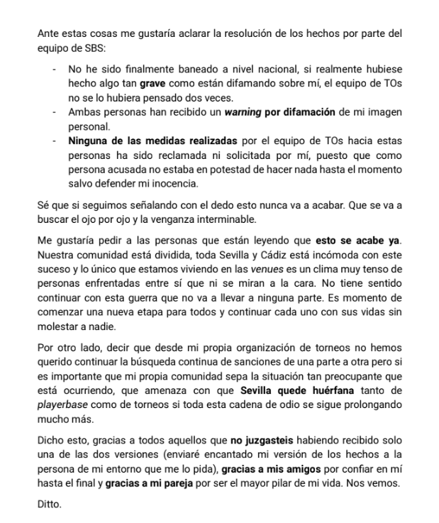 Armando64_64's tweet photo. Hemos sobrepasado la línea del odio hasta un punto en que necesitamos que esto acabe ya.

Si me estáis leyendo, os pido dos minutos para conocer y entender mi posición al respecto.

Por el bien de nuestra comunidad, necesitamos poner todos de nuestra parte para que esto acabe. https://t.co/nudyjq7vbV