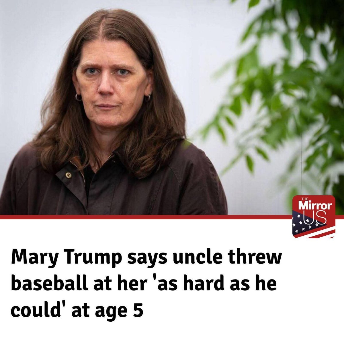 🚨BREAKING: After 55 years of investigation, Mary Trump has revealed that when she was 5 years old, her uncle, Donald, once threw a baseball at her “as hard as he could.” ⚾️
Historians believe the event occurred sometime around the late 1960s, back when kids drank from garden