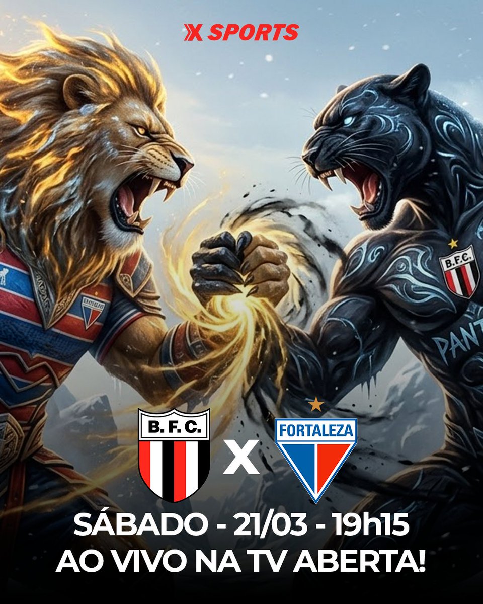 xsportsbrasil's tweet image. TEREMOS PANTERA X LEÃO DO PICI NA TELA DA X!

Neste sábado, dia 21/03, às 19h15, teremos Botafogo-SP e Fortaleza AO VIVO na TV aberta! Vai ser um JOGAÇO!

Acerte na Xsports!

#Xsports #Botafogo #Fortaleza #SérieB