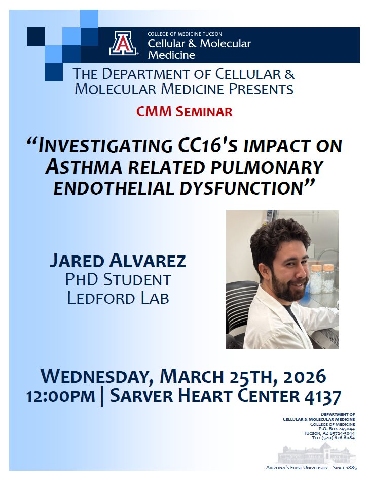 UArizona Dept of Cellular & Molecular Medicine tweet media
