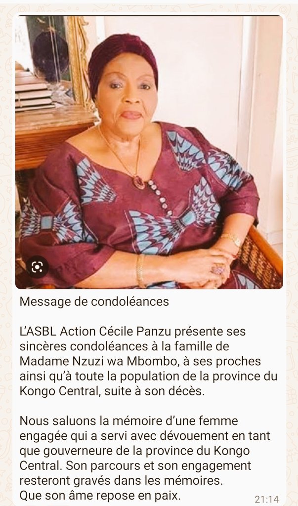 YanikaPanzu's tweet photo. Une pionnière s'en est allée. @BeniDianze68913 @CBagunda @GraceBilolo https://t.co/PgPkT8MA1w