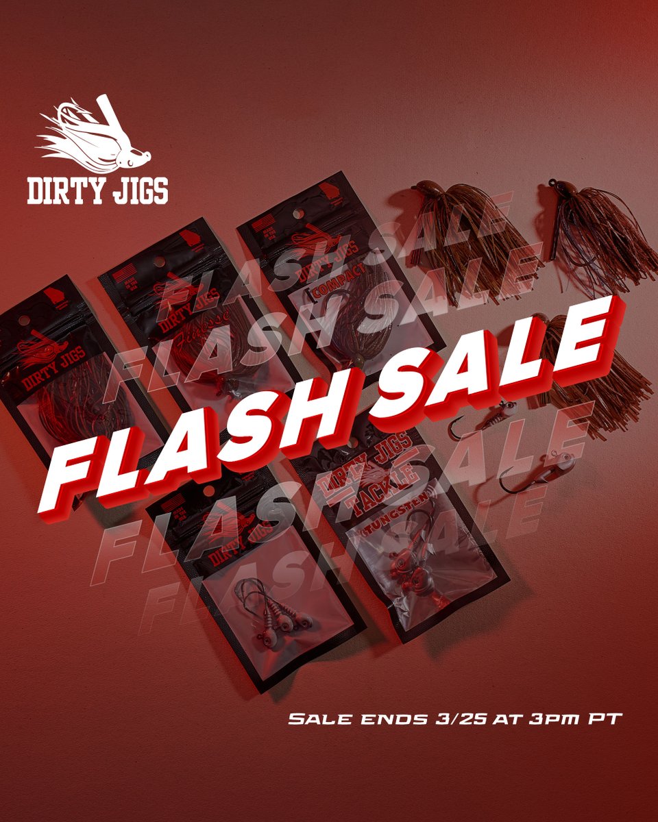 TackleWarehouse's tweet image. 🚨FLASH SALE🚨

25% Off All @dirtyjigstackle! Act fast, this deal doesn't last long!

Shop Now 👉 tacklewarehouse.com/catpage-DIRTYJ…

*Sale Ends 3.25.26 At 3 PM PT

#TackleWarehouse #DirtyJigs #FlashSale