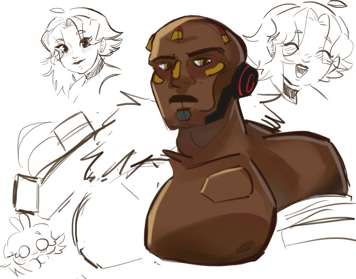 Testing brush in csp (ignore my oc) #Doomfist