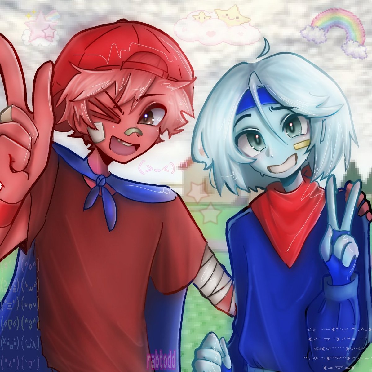 rabt0dd's tweet photo. ❤💙 
#roblox #blocktales #blocktalesredxblue #art #robloxfanart https://t.co/XJDo4AovG4
